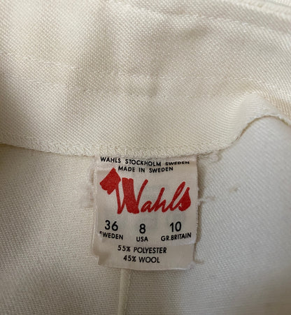 Vintage 1970s Cream Flared Trousers W25