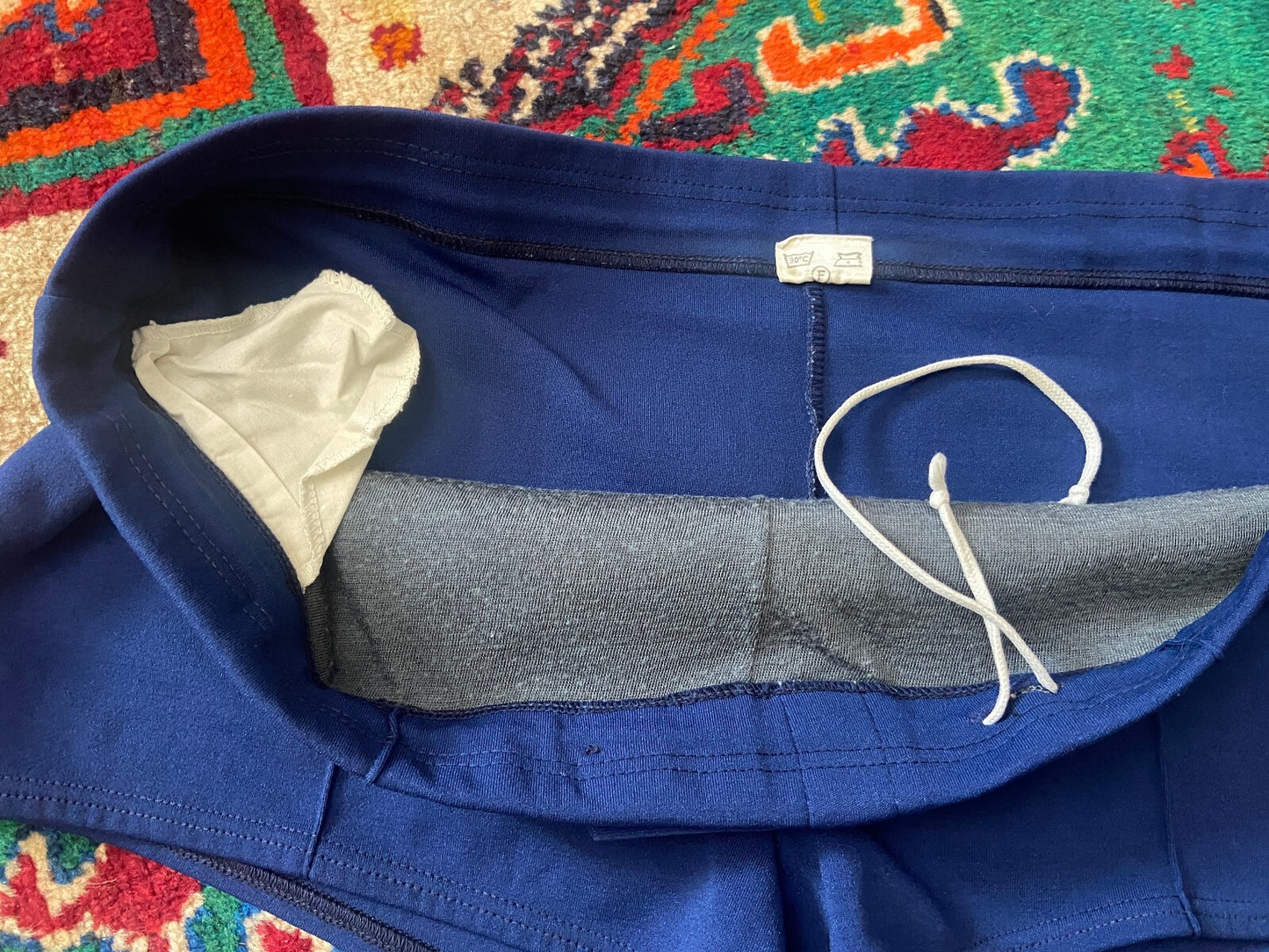 Vintage 1970s Navy Seamed Erima Swim Shorts