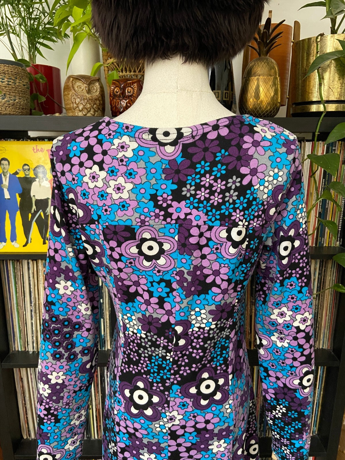 Vintage Y2K Square Neck Flower Power Dress