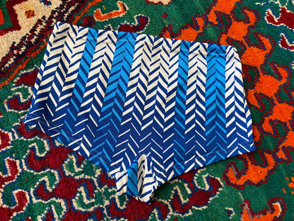 Vintage 1970s Blue & White Swim Shorts