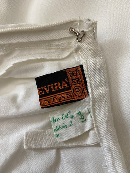 Vintage 1960s Preppy White Pleated Mini Skirt