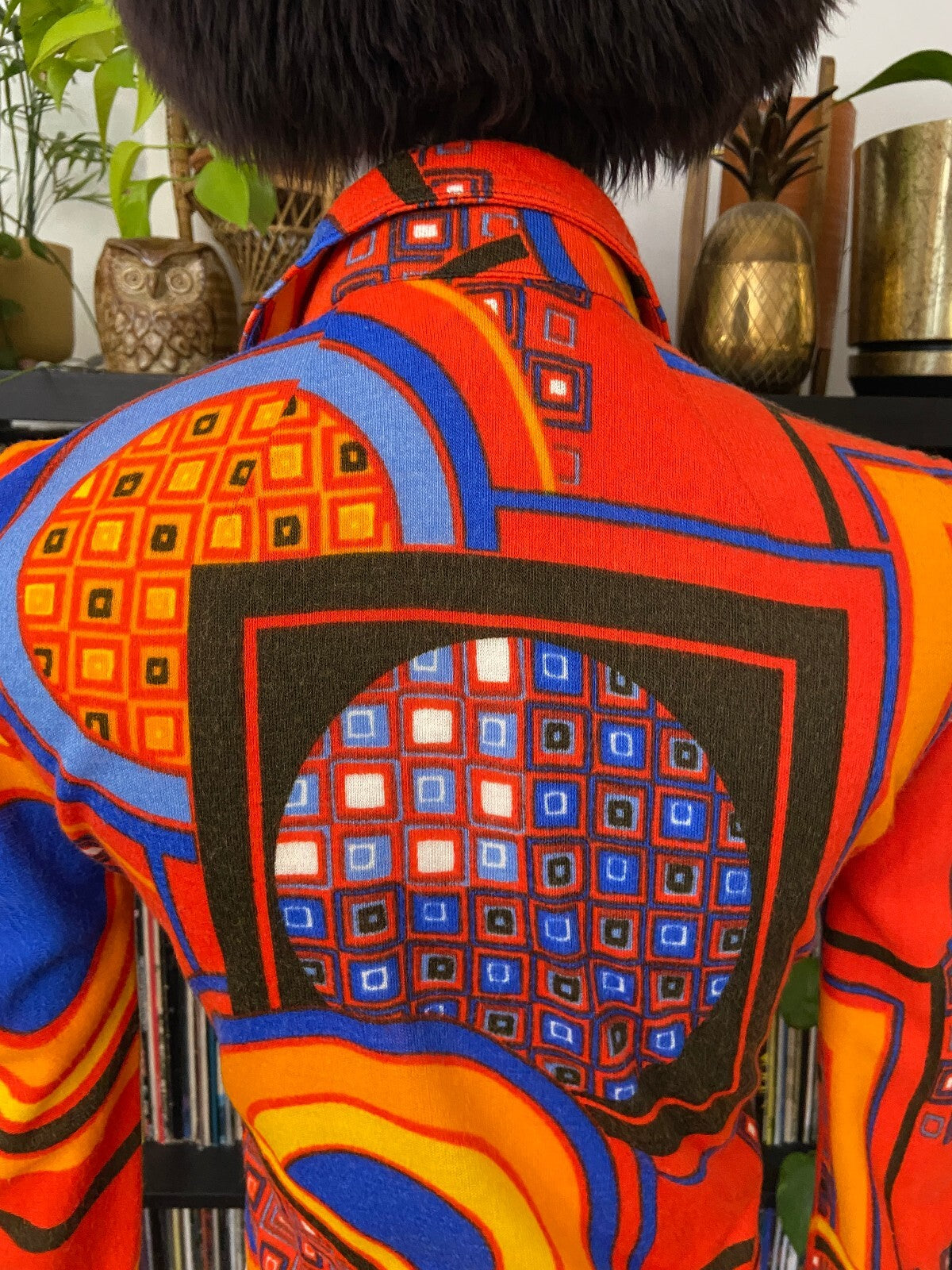 Vintage 1970s Psychedelic Cropped Shirt