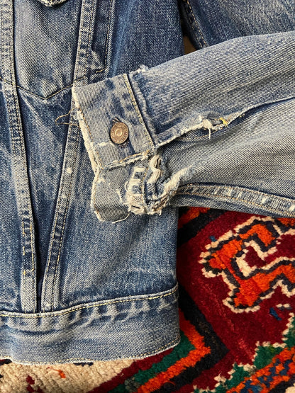Rare Vintage 1960s Levi's Big E 557 D Button Denim Jacket