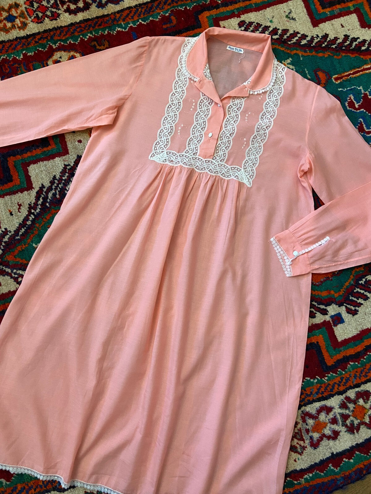 Vintage 1970s Italian Pink Night Dress
