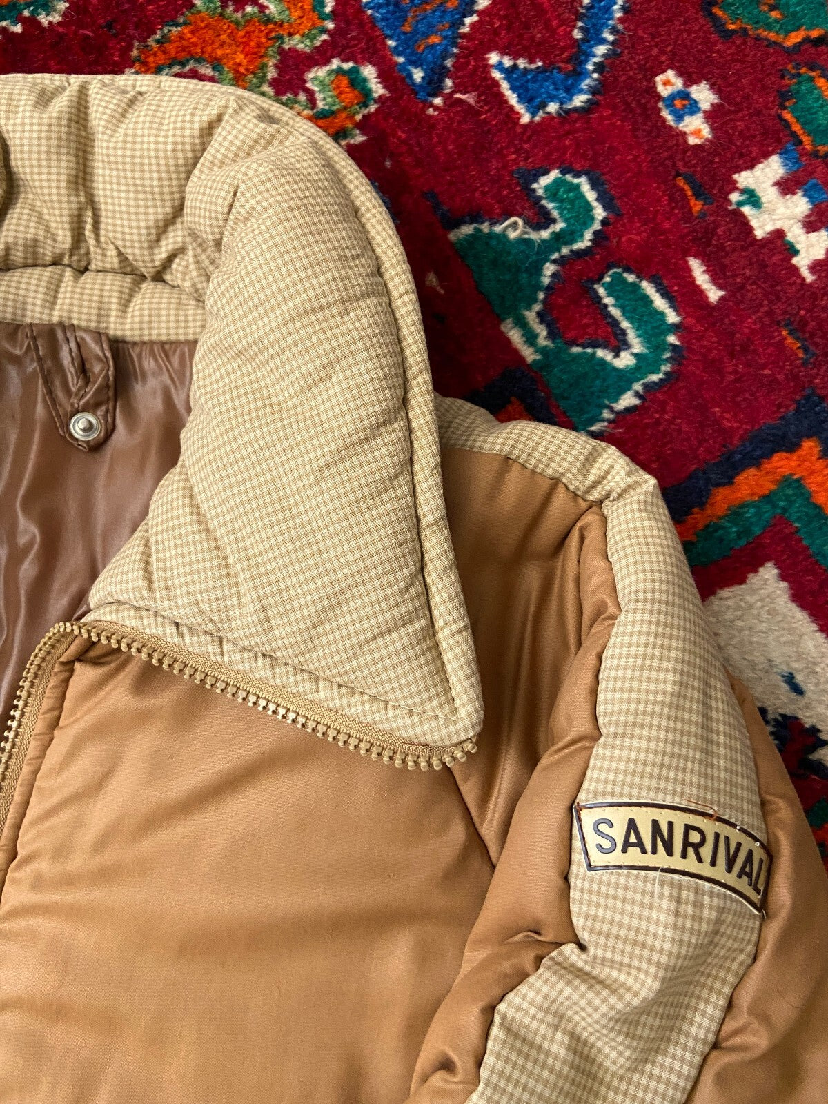 Vintage 1970s Tan Italian Ski Jacket