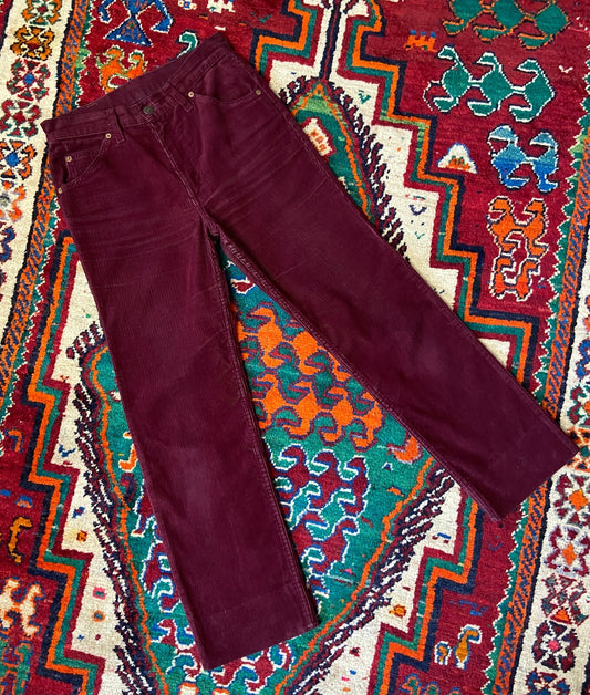 Vintage 90s Burgundy Levi's 631 Corduroy Jeans  W30 / L27