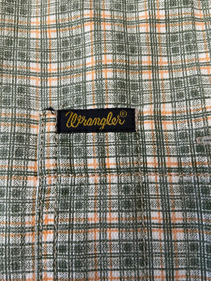 Vintage 90s Green Linen Wrangler Shirt