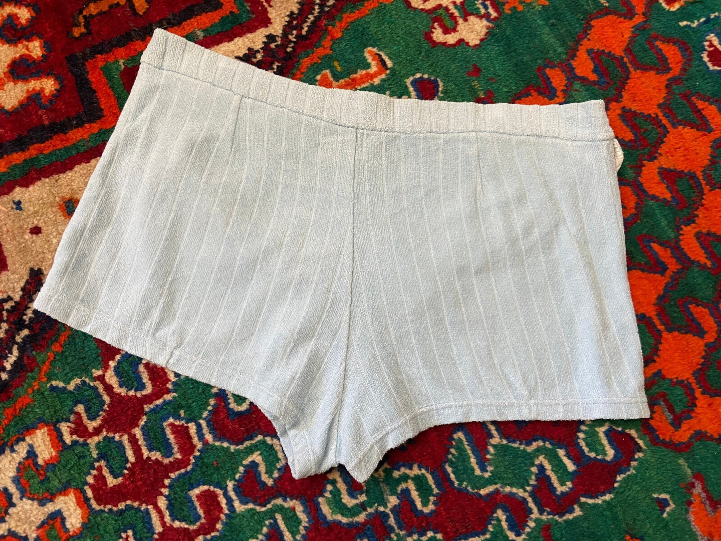 Vintage 1970s Pale Blue Terry Shorts