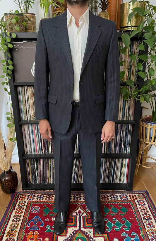 Vintage 1980s Hornes Pinstripe 2 Piece Suit