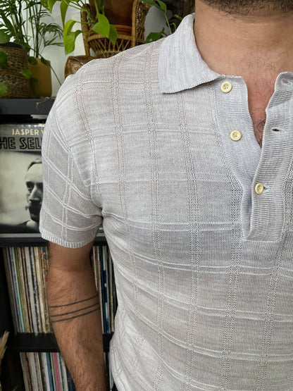 Vintage 1970s Japanese Knit Polo Top