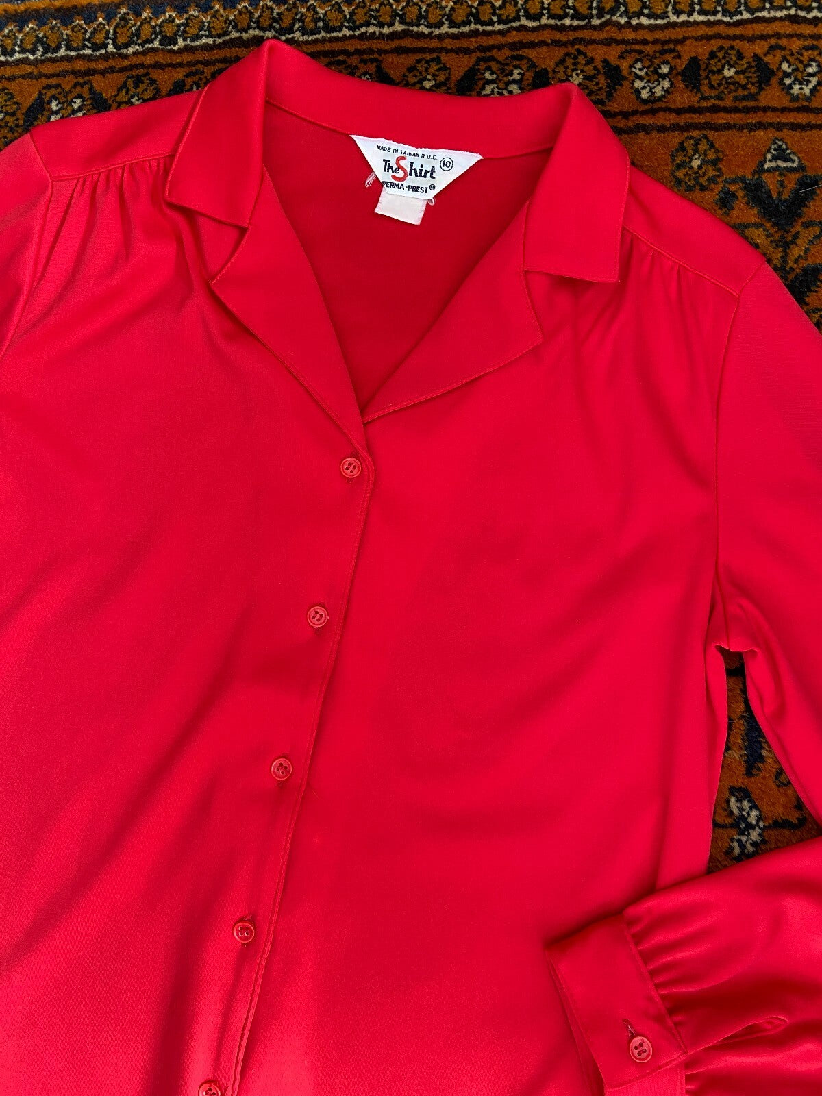 Vintage 1970s Red Perma-Prest Shirt