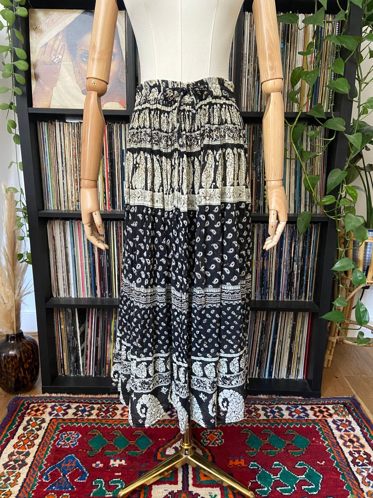 Vintage 90s Bohemian Crinkle Skirt