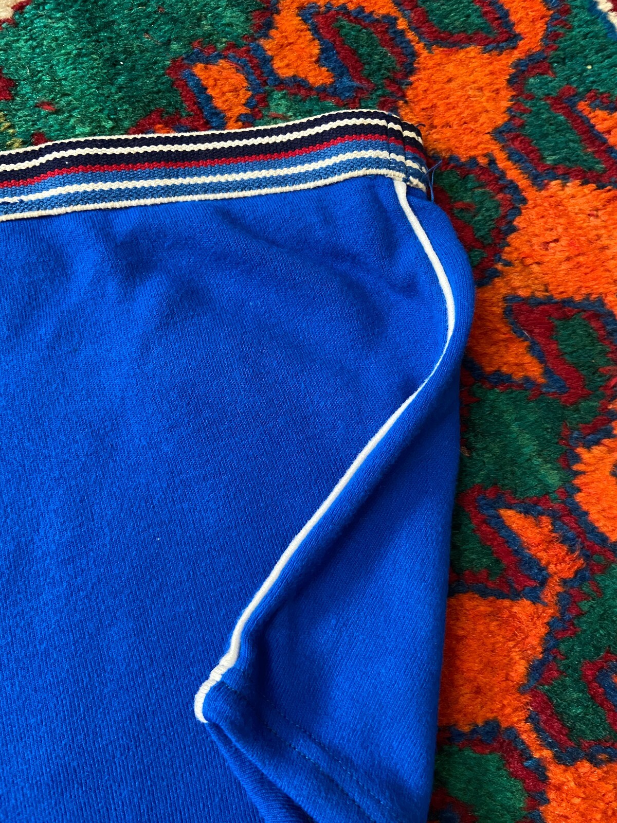 Vintage 1970s Bright Blue High Waisted Swim Shorts
