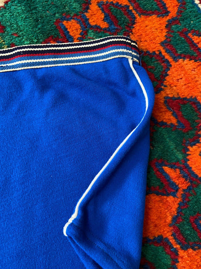 Vintage 1970s Bright Blue High Waisted Swim Shorts