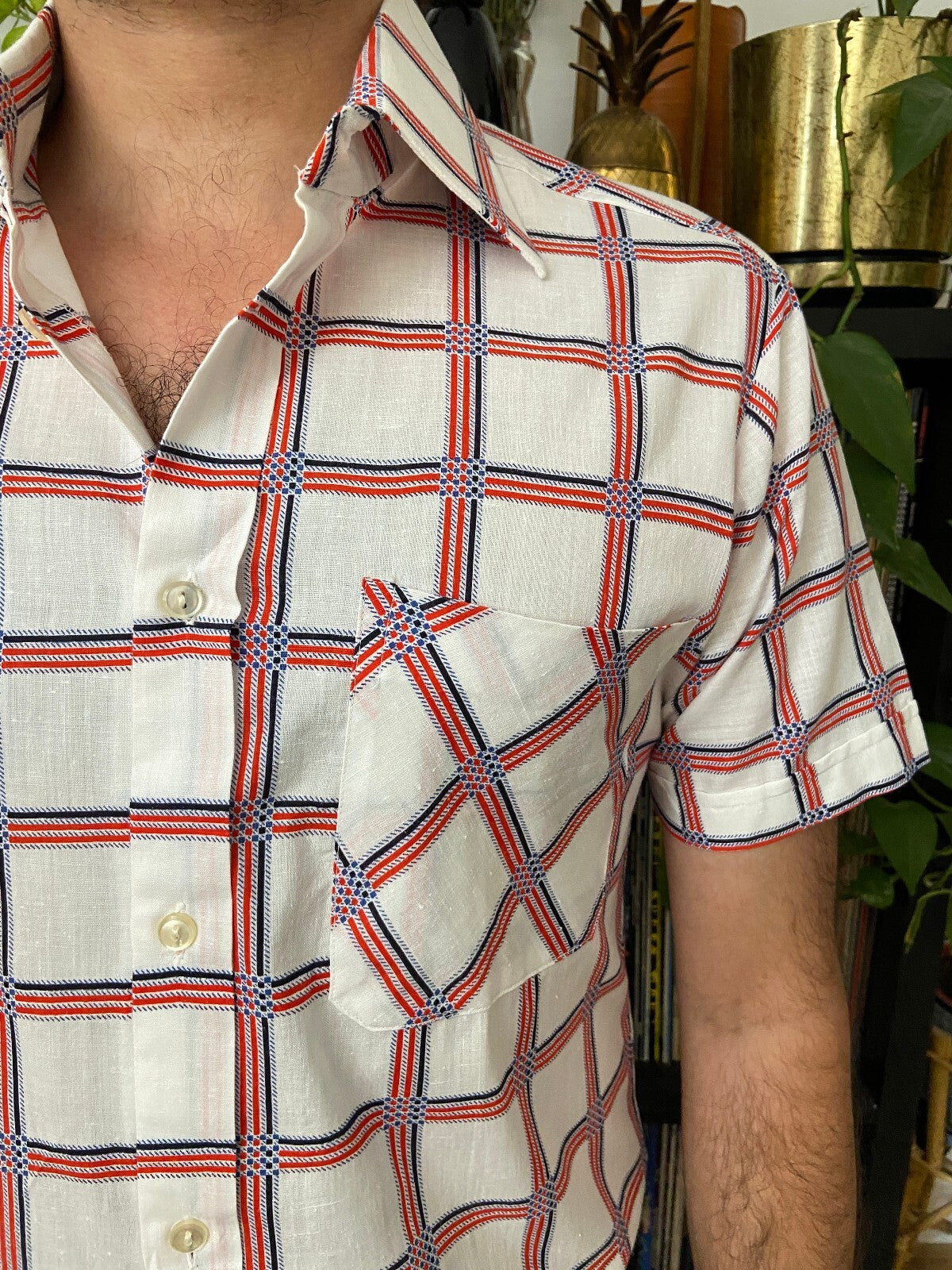 Vintage 1970s Patterned Deadstock Shirt