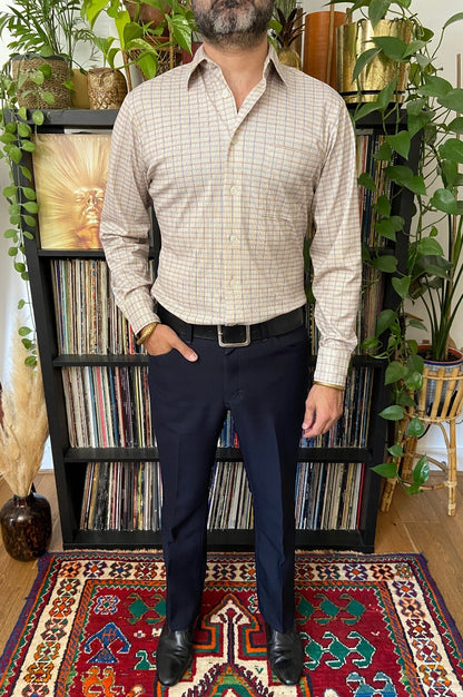 Vintage 1970s Beige Jersey Shirt