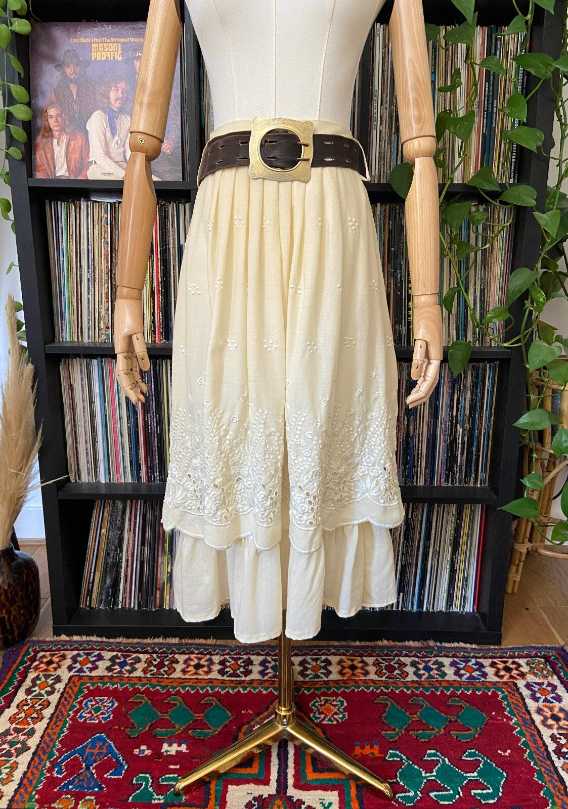 Vintage 1980s Layered Prairie Skirt