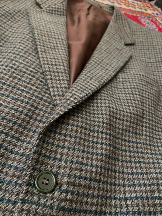 Vintage 1970s Gun Club Tweed Blazer Jacket