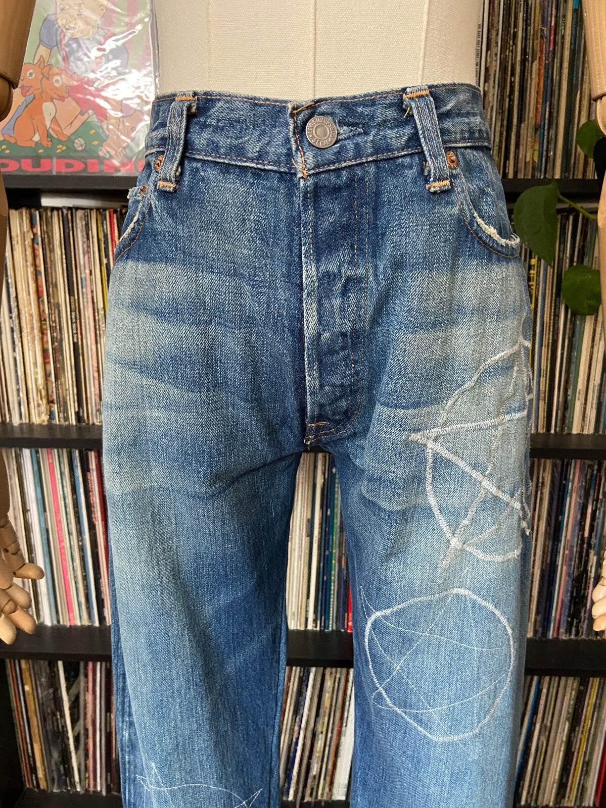 Rare Vintage 90s Levi's 66501 Big E Selvedge Pentagram Jeans W30/L29.5