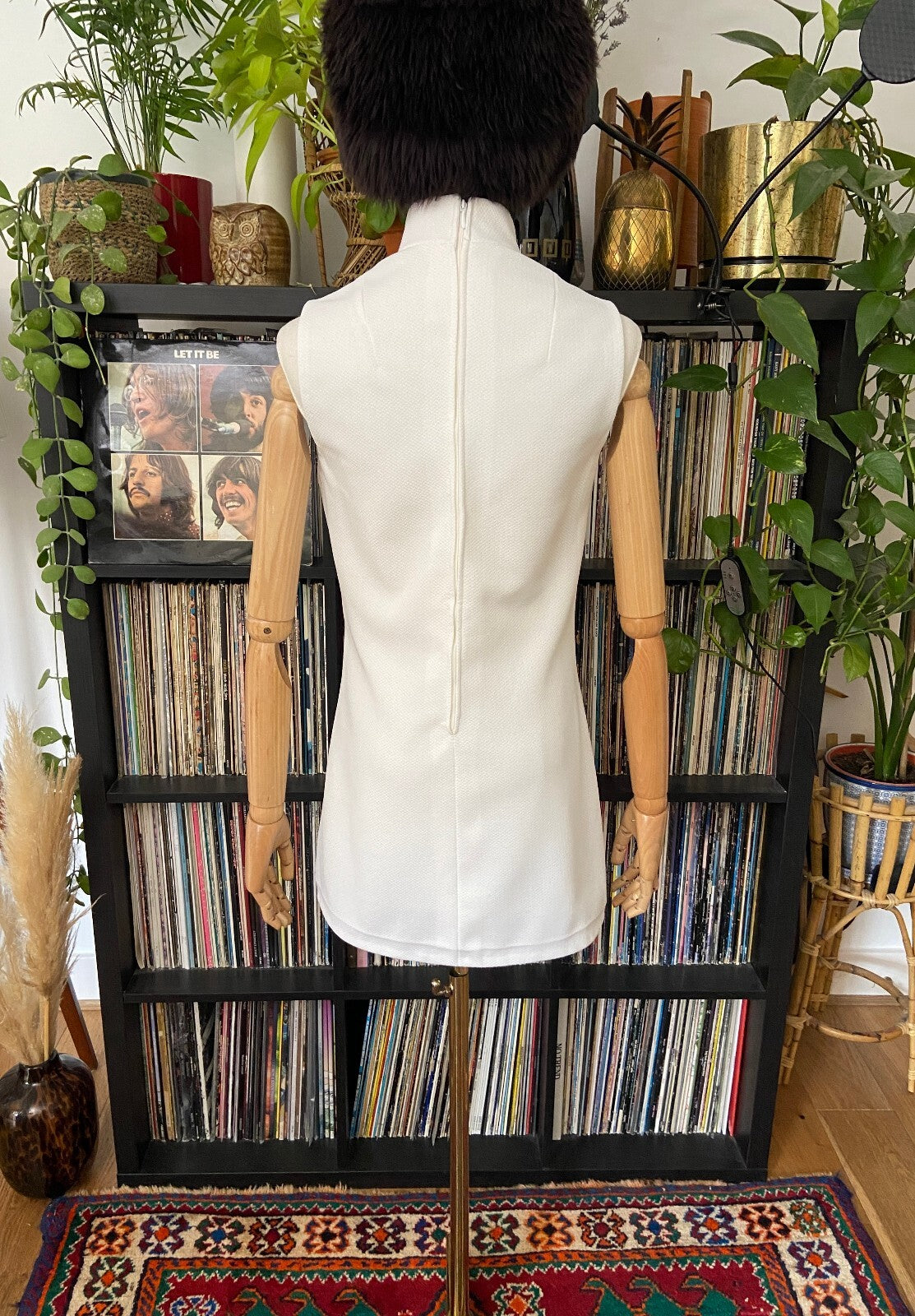 Vintage 1960s White Mini Tunic Dress
