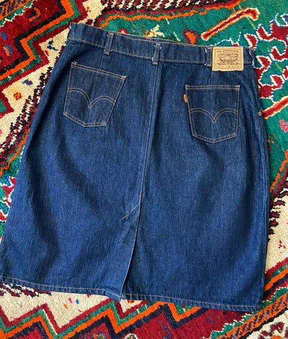 Vintage 1980s Levis Orange Tab Denim Skirt