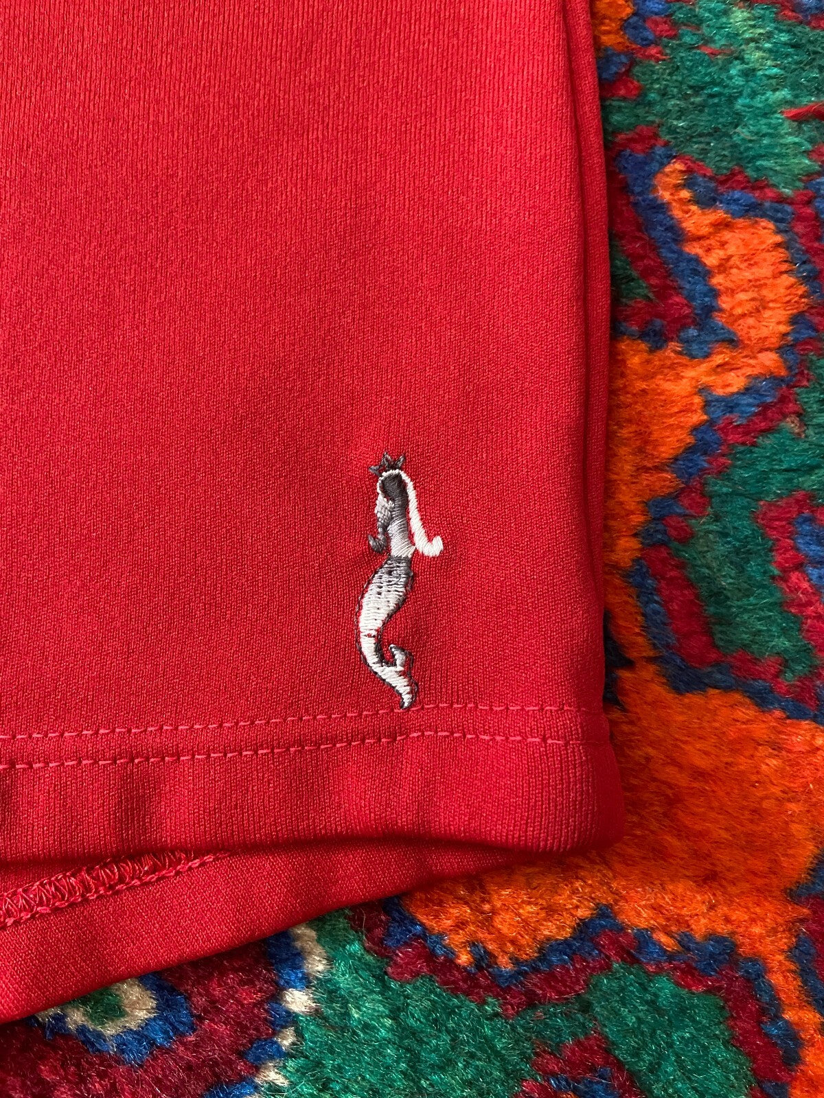 Vintage 1970s Red & Navy Swim Shorts