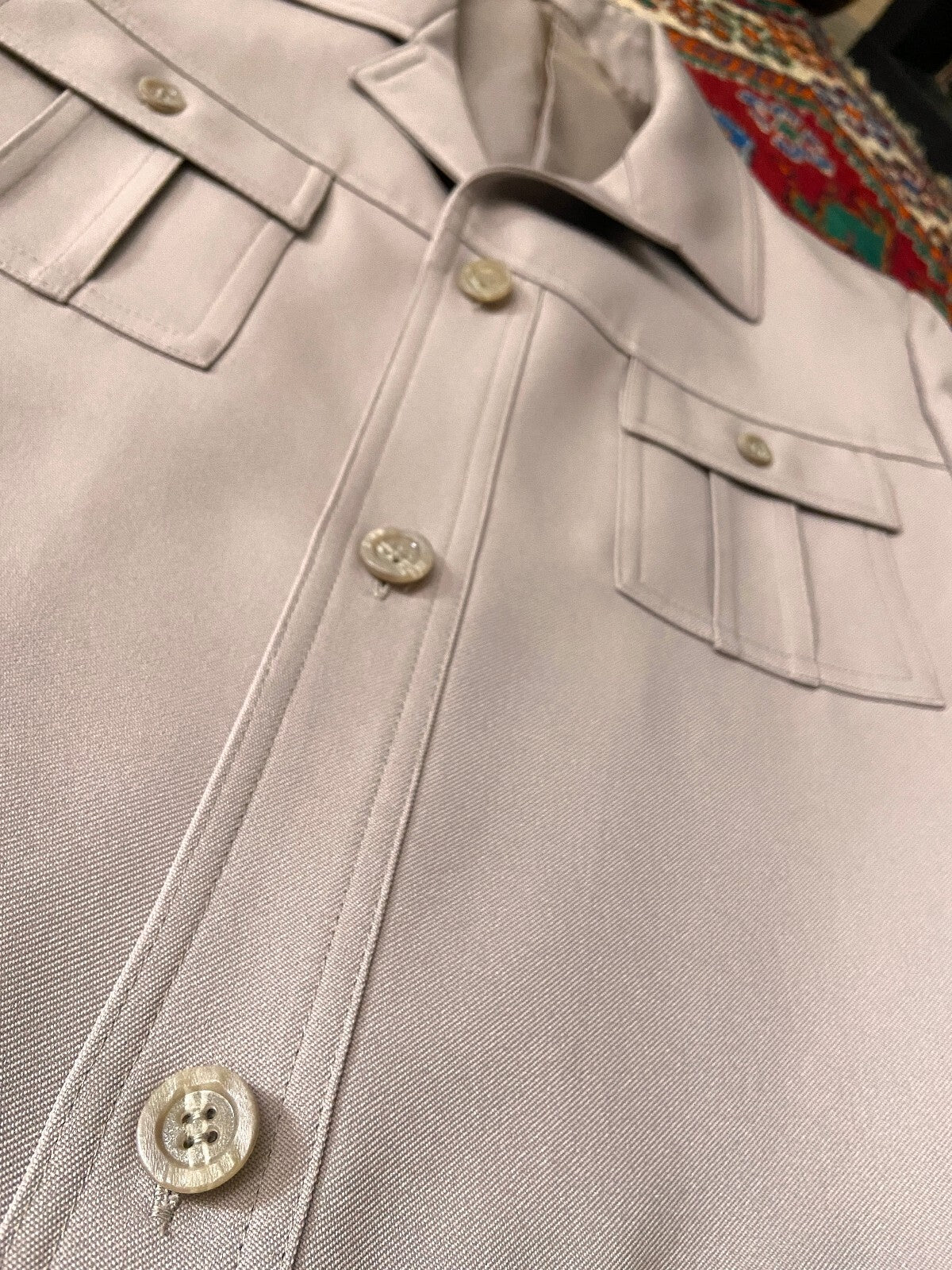 Vintage 1970s Beige Safari Leisure Jacket