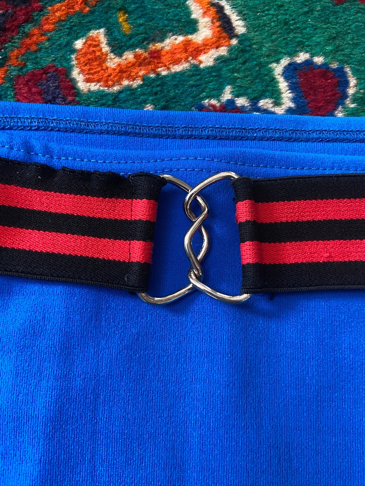 Vintage 1970s Royal Blue Belted Swim Shorts