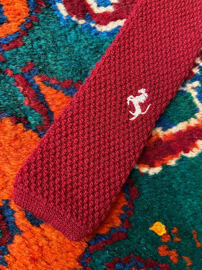 Vintage 1970s Red Ferrari Knit Tie