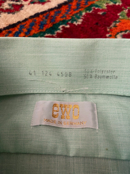 Vintage 1970s Mint Green Dagger Collar Shirt