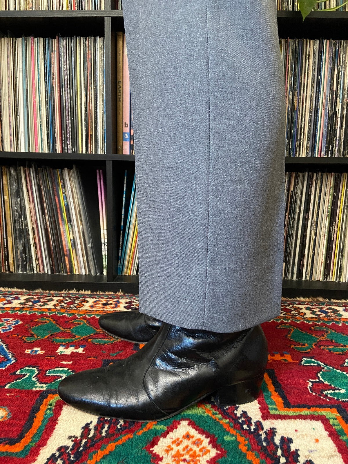 Vintage 1970s Grey Tesco Trousers W34 / L26
