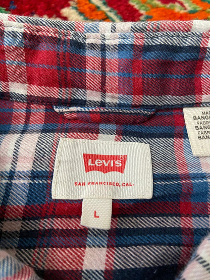 Vintage 90s Red & Navy Levi's Western Shirt