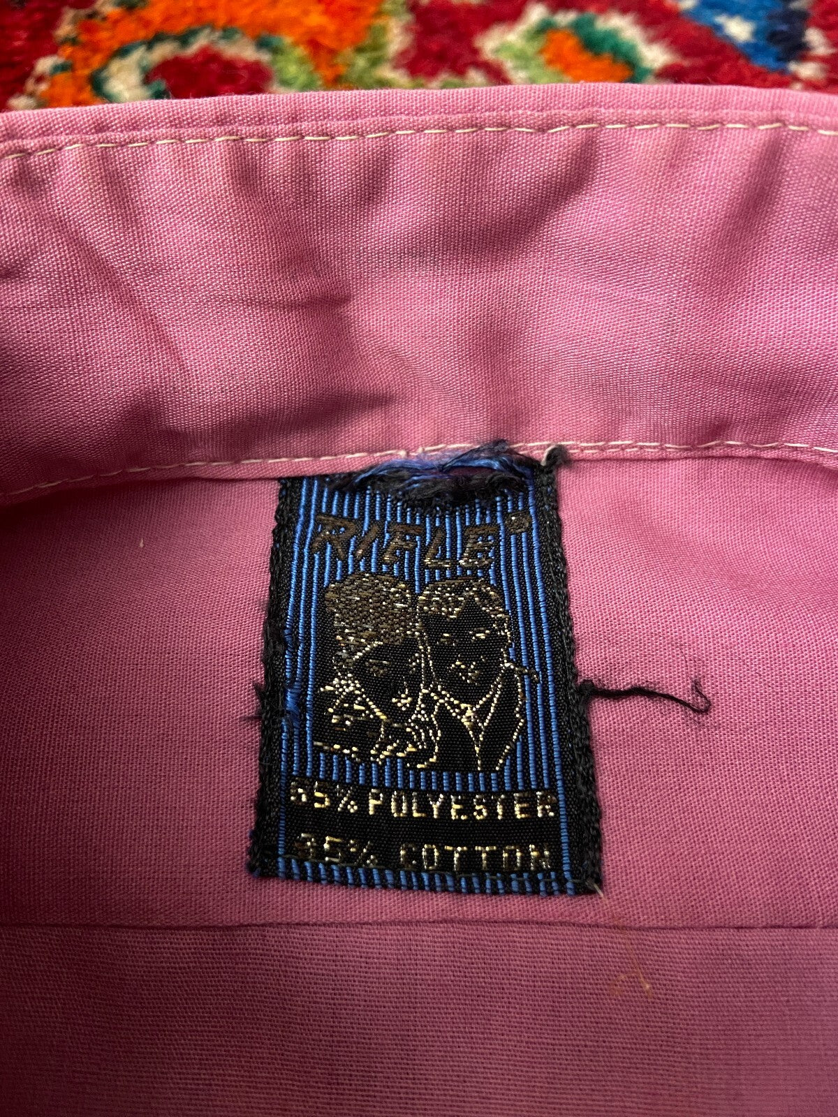 Vintage 1970s Short Sleeve Pink Rifle Shirt