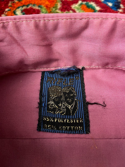Vintage 1970s Short Sleeve Pink Rifle Shirt