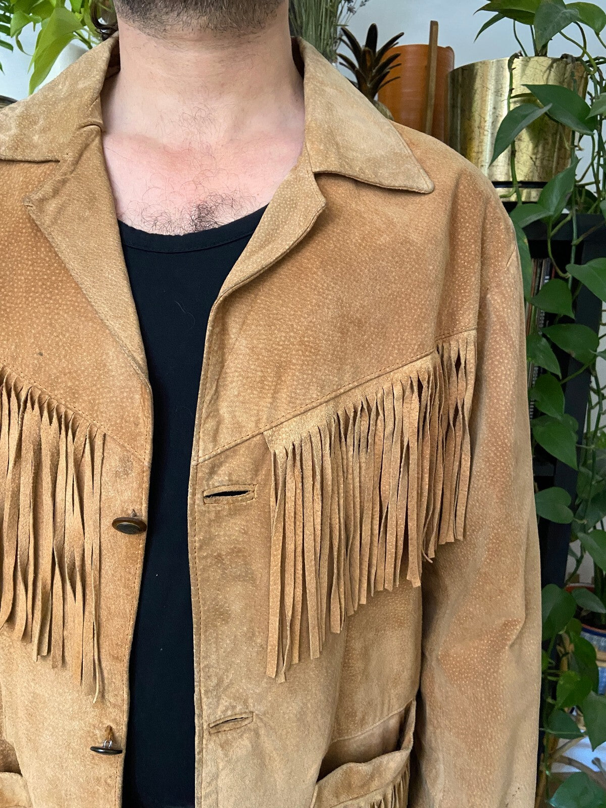 Vintage 1970s Fringed Suede Jacket