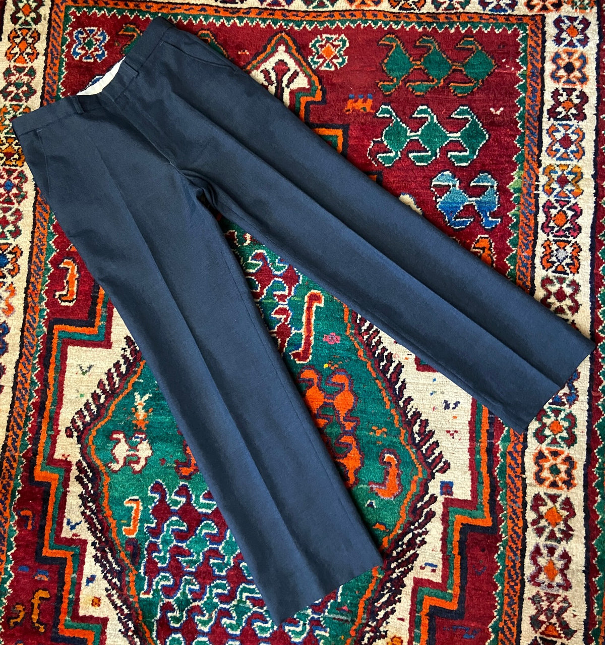 Vintage 1970s Dark Blue Dress Trousers W32 / L32
