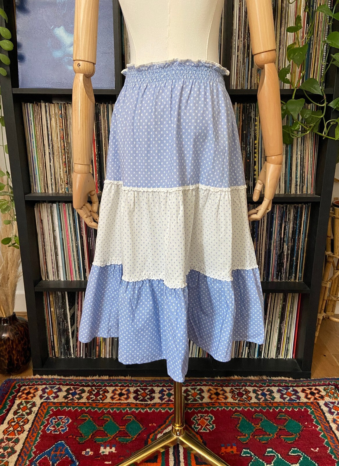 Vintage 1970s Cotton Prairie Skirt