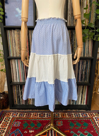 Vintage 1970s Cotton Prairie Skirt