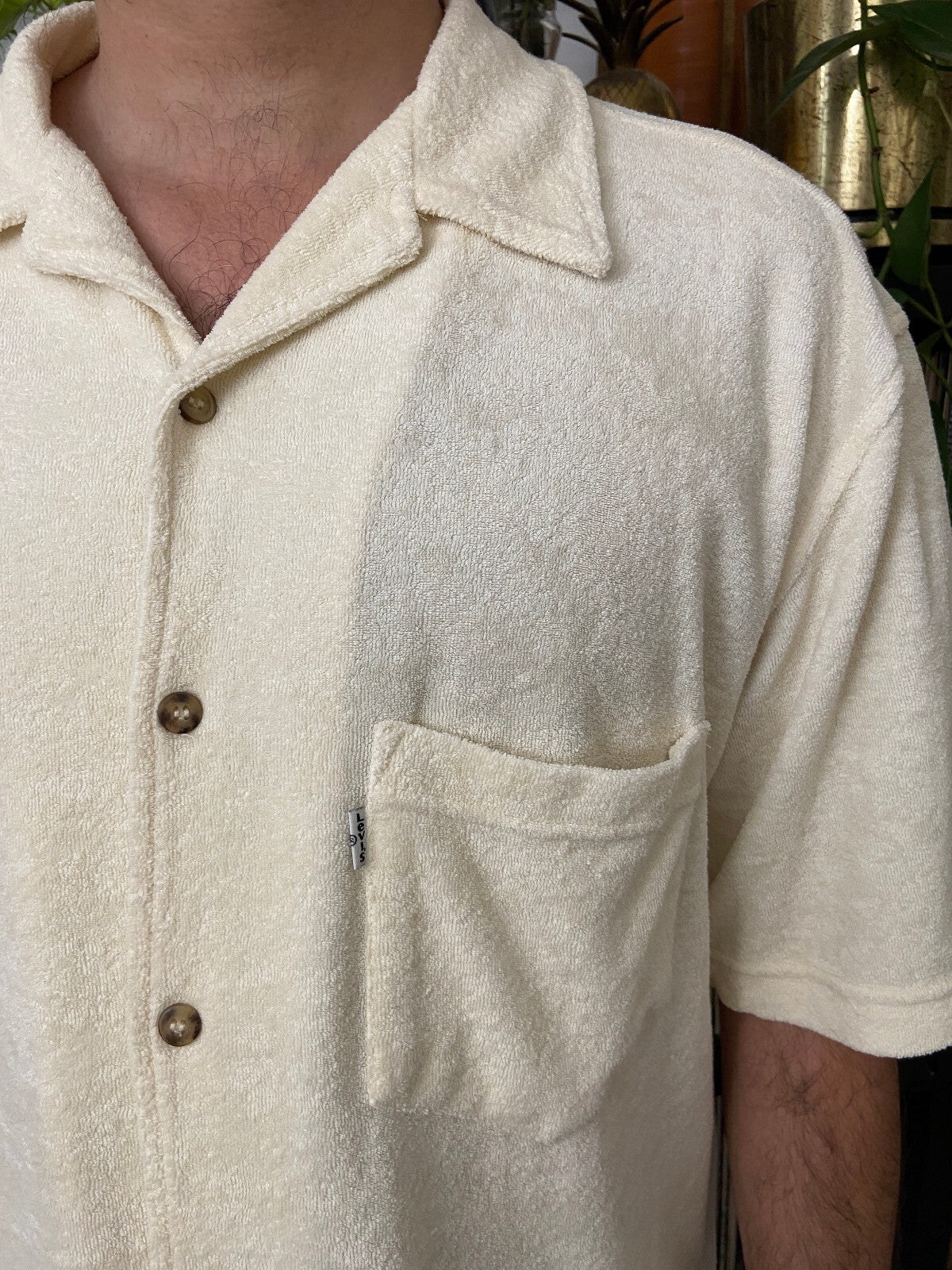 Vintage 90s Camp Collar Terry Levi's Shirt