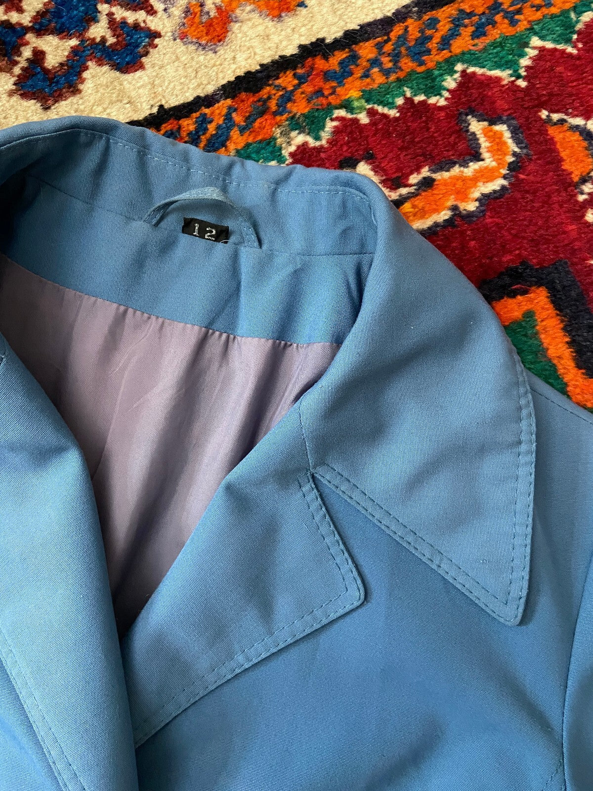 Vintage 1970s Blue Fashionwise Raincoat