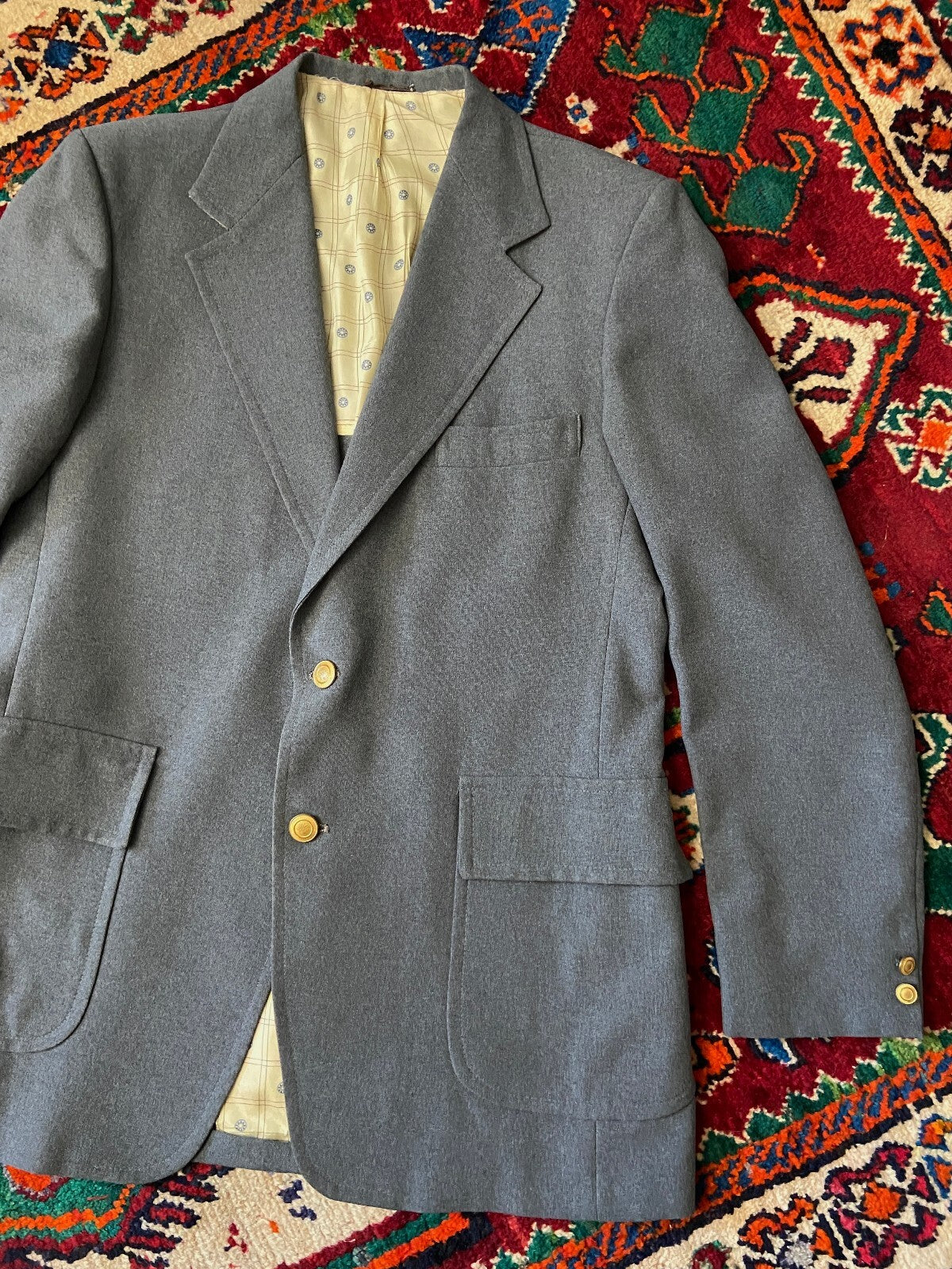 Vintage 1970s Grey Sears Blazer Jacket