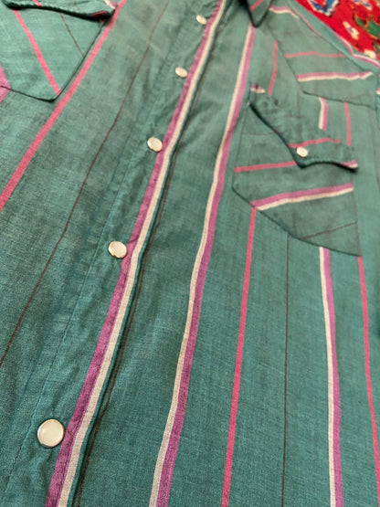 Vintage 90s Green Ely Western Shirt