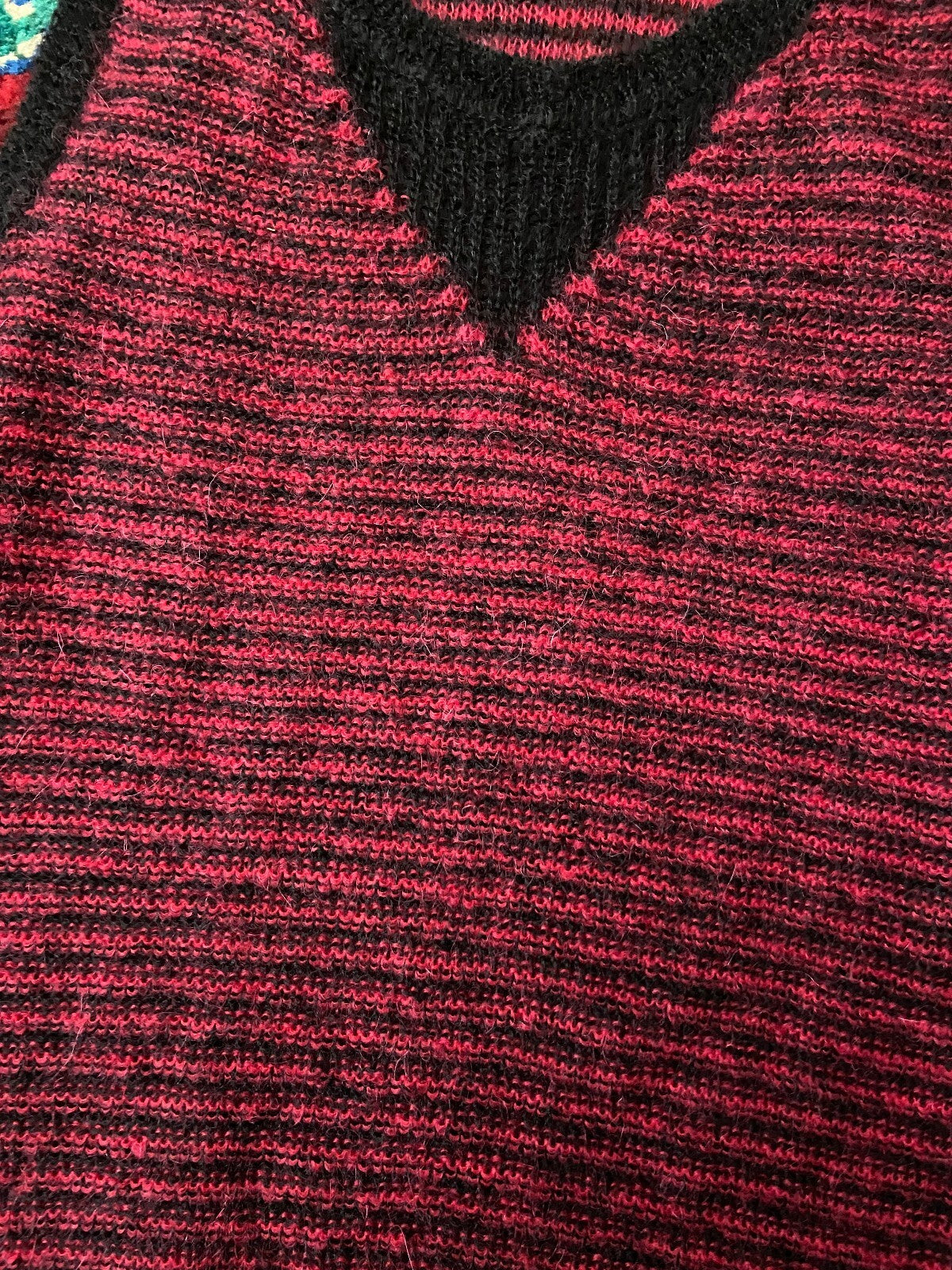 IRO Burgundy & Black Stripe Mohair Tank Top