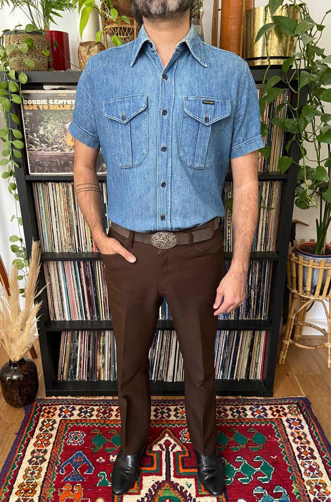Vintage 1970s Wrangler Denim Shirt