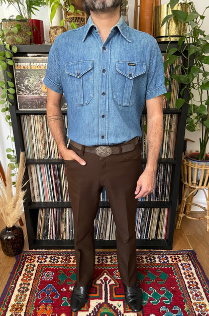 Vintage 1970s Wrangler Denim Shirt
