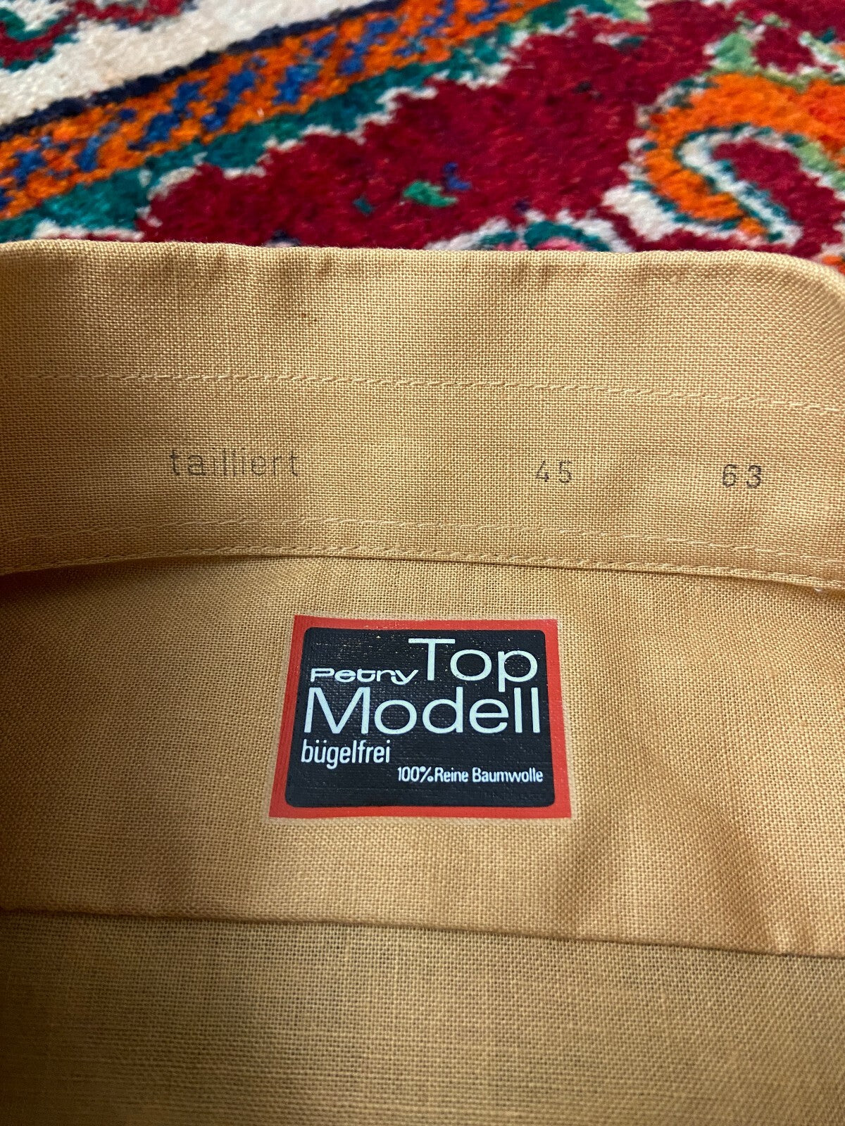 Vintage 1970s Mustard Deadstock Dagger Collar Shirt