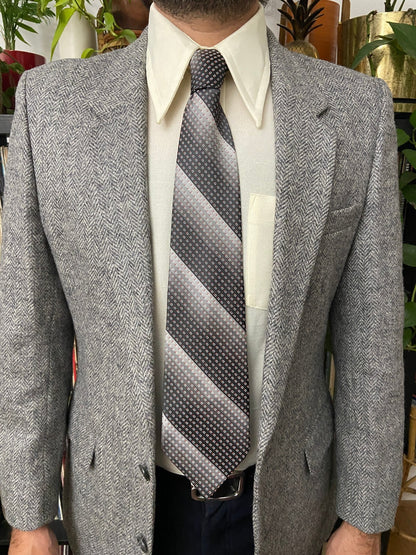 Vintage 1970s Grey St Michael Kipper Tie