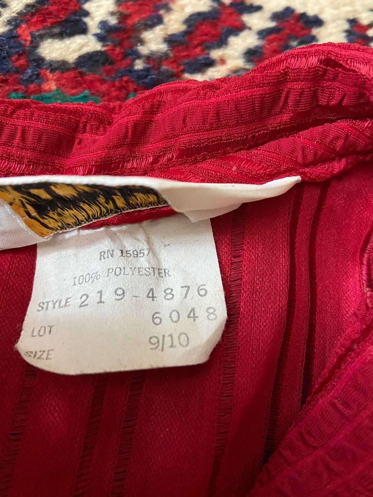 Vintage 1970s Burgundy JC Penney Dress