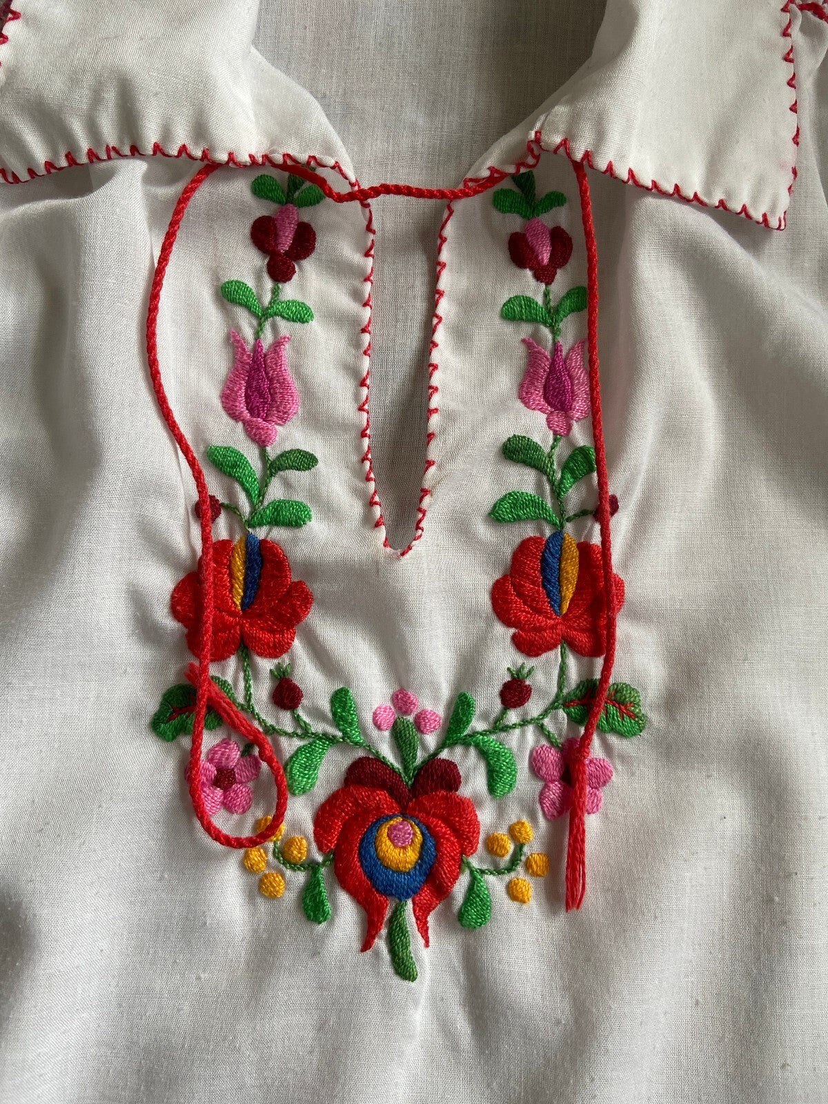 Vintage 1970s Embroidered Penny Lane Blouse