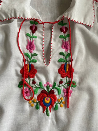 Vintage 1970s Embroidered Penny Lane Blouse